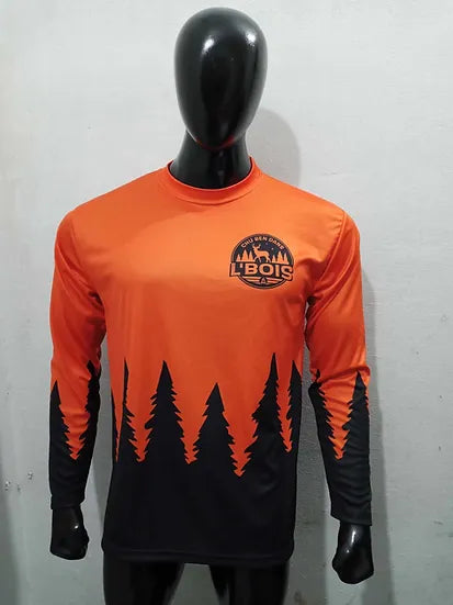 Long-sleeved anti-UV sports shirts/t-shirt UFP50+ ORANGE - Large