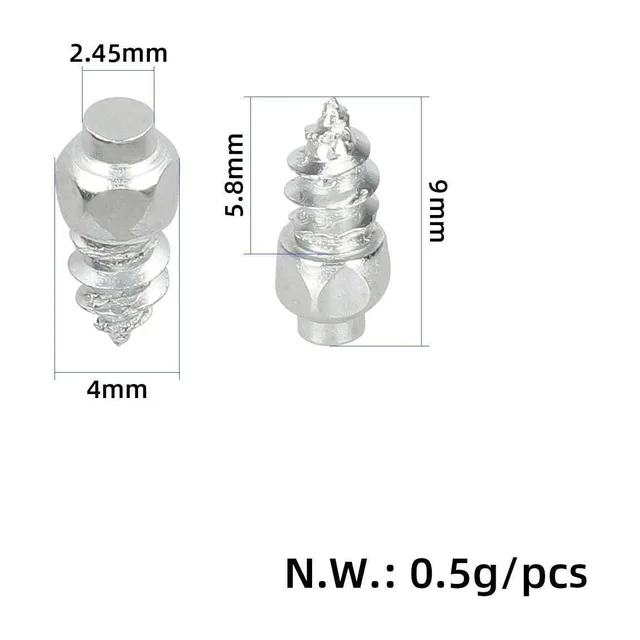 M4 × 9 anti-skid screws for winter tires (pack of 100)