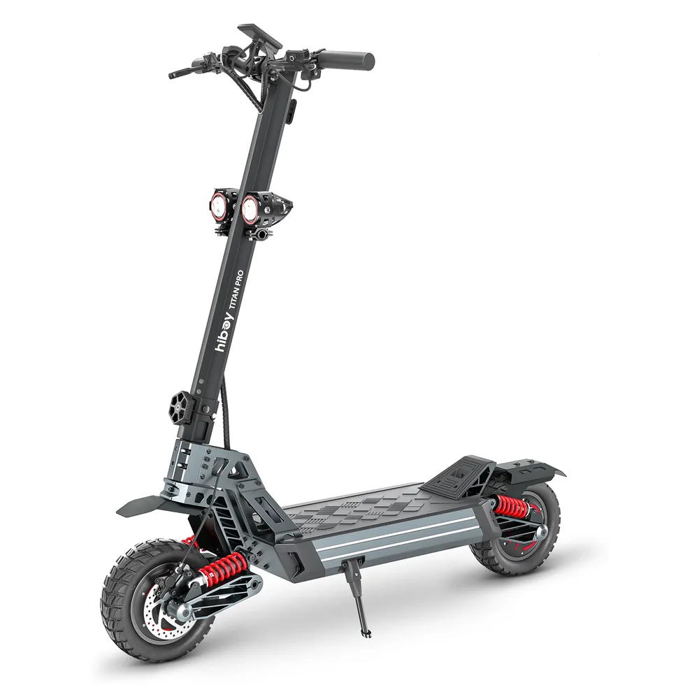 Trottinette électrique Hiboy Titan Pro, vue trois quarts