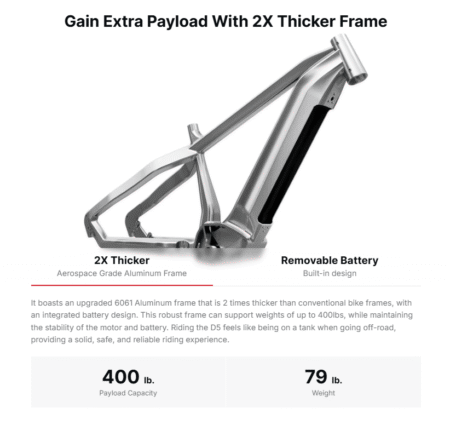 Gain Extra Payload With 2X Thicker Frame, 2X Thicker Aerospace Grade Aluminum Frame