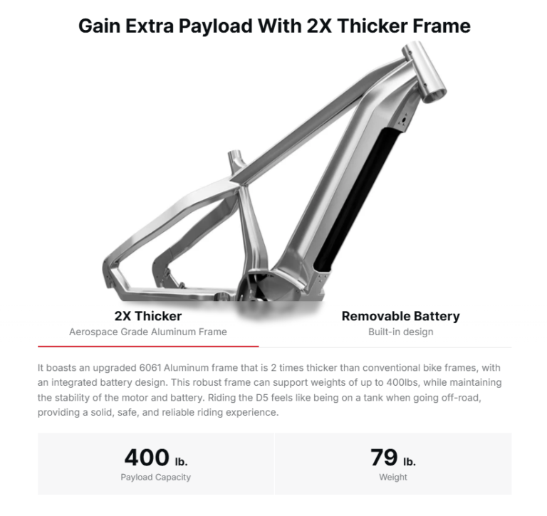 Gain Extra Payload With 2X Thicker Frame, 2X Thicker Aerospace Grade Aluminum Frame