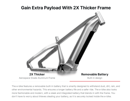 Gain Extra Payload With 2X Thicker Frame, Removable Battery Built-in design