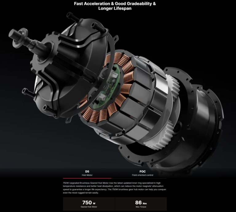 Fast Acceleration & Good Gradeability & Longer Lifespan, D5 Hub Motor